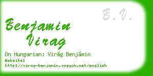 benjamin virag business card