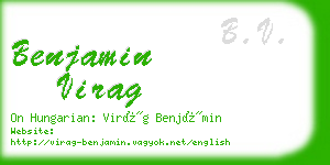 benjamin virag business card